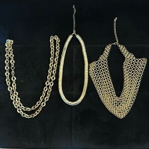3 Gold Statement Necklaces